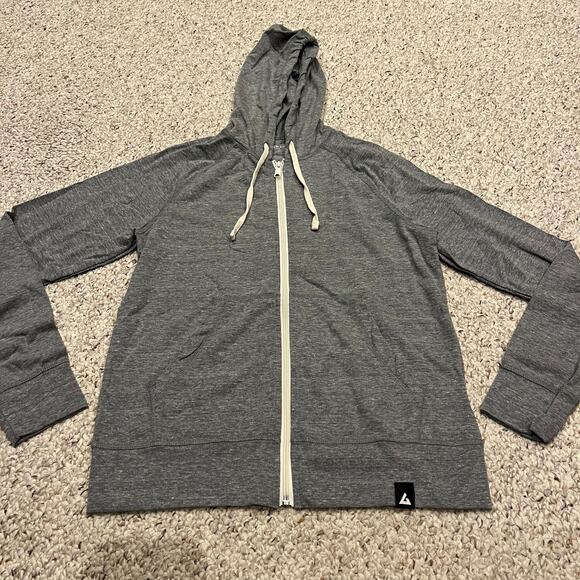 American Giant Women's Lightweight Full Zip Hoodie Sz S Gray Active Gym - Picture 1 of 6